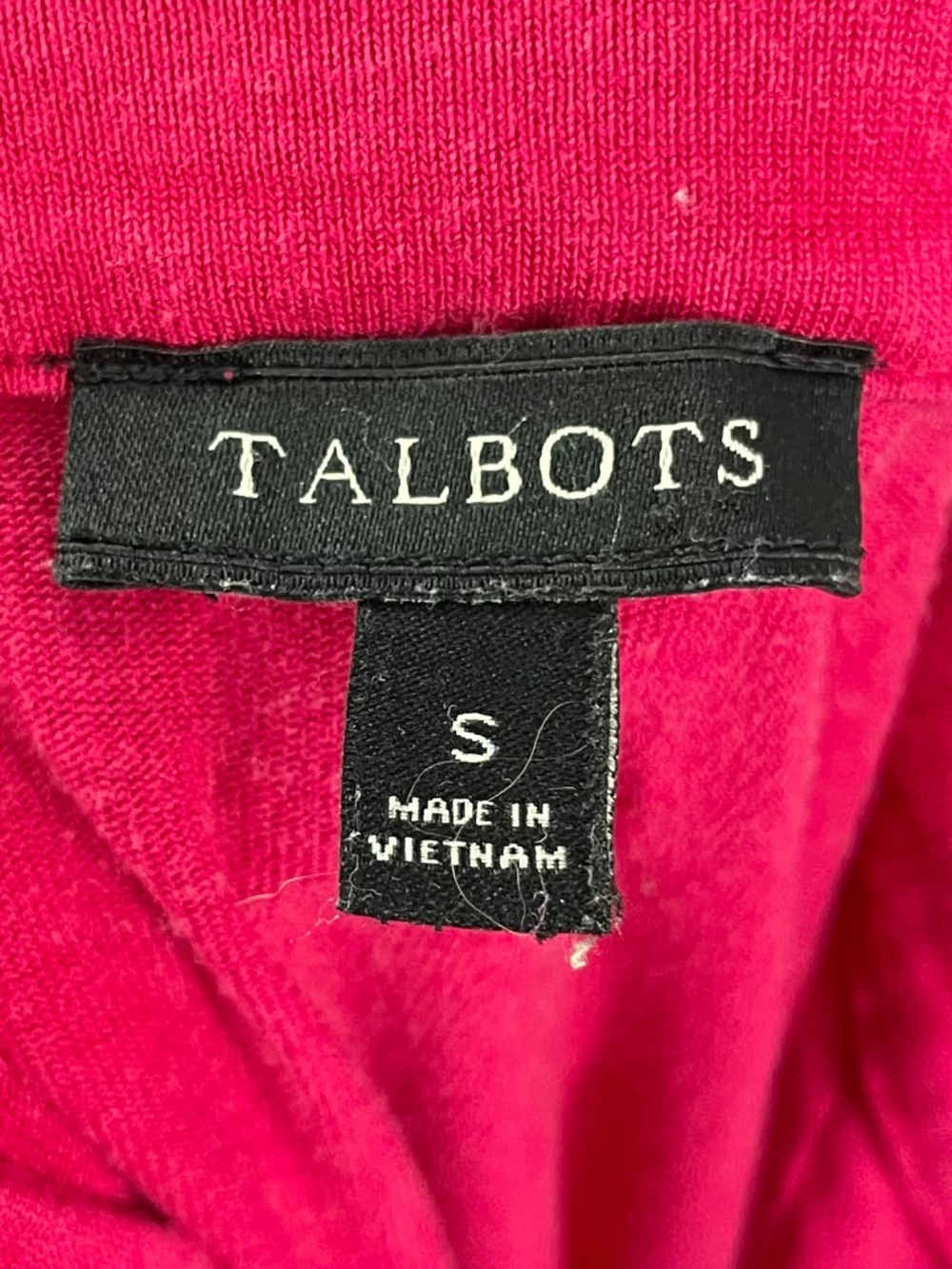 Talbots Raspberry Pink Ruffled Button-Front Blouse Rayon Lyocell Pintucked - Picture 8 of 9